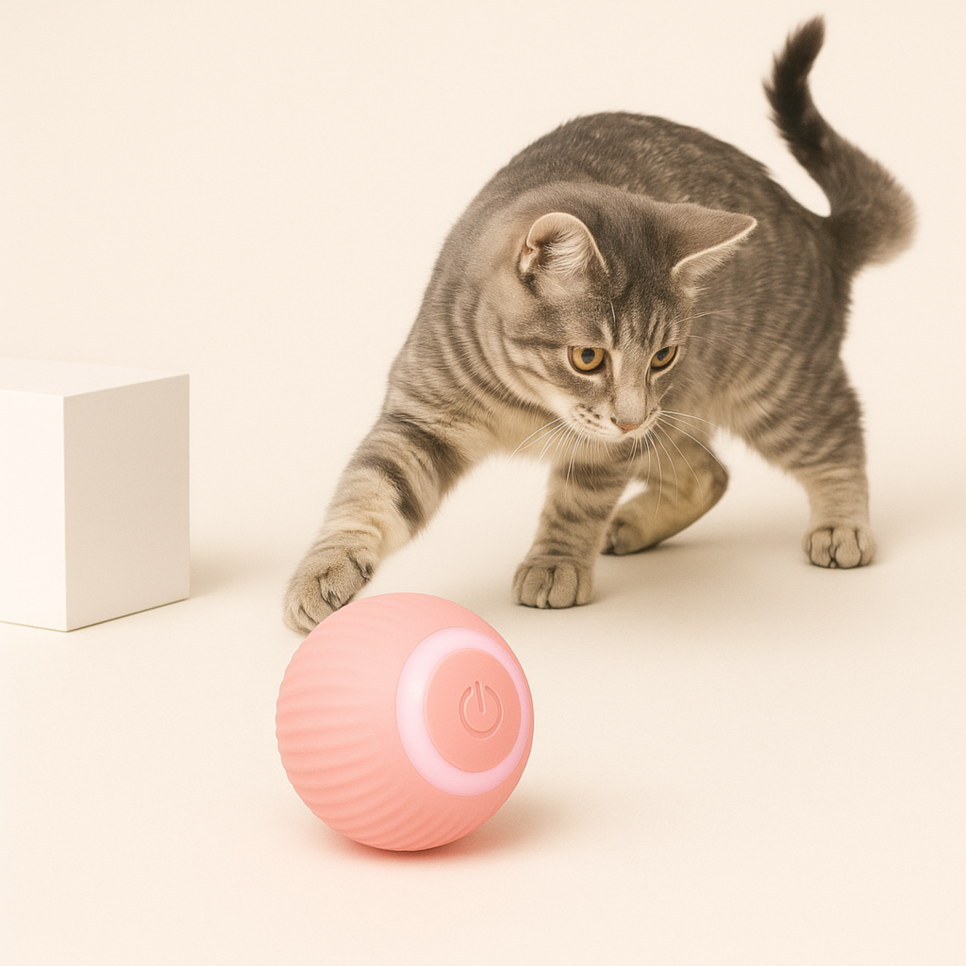 Boule Interactive Électronique pour Chat – Jouet Intelligent Automatique d’Intérieur (1 ou 4 pièces)