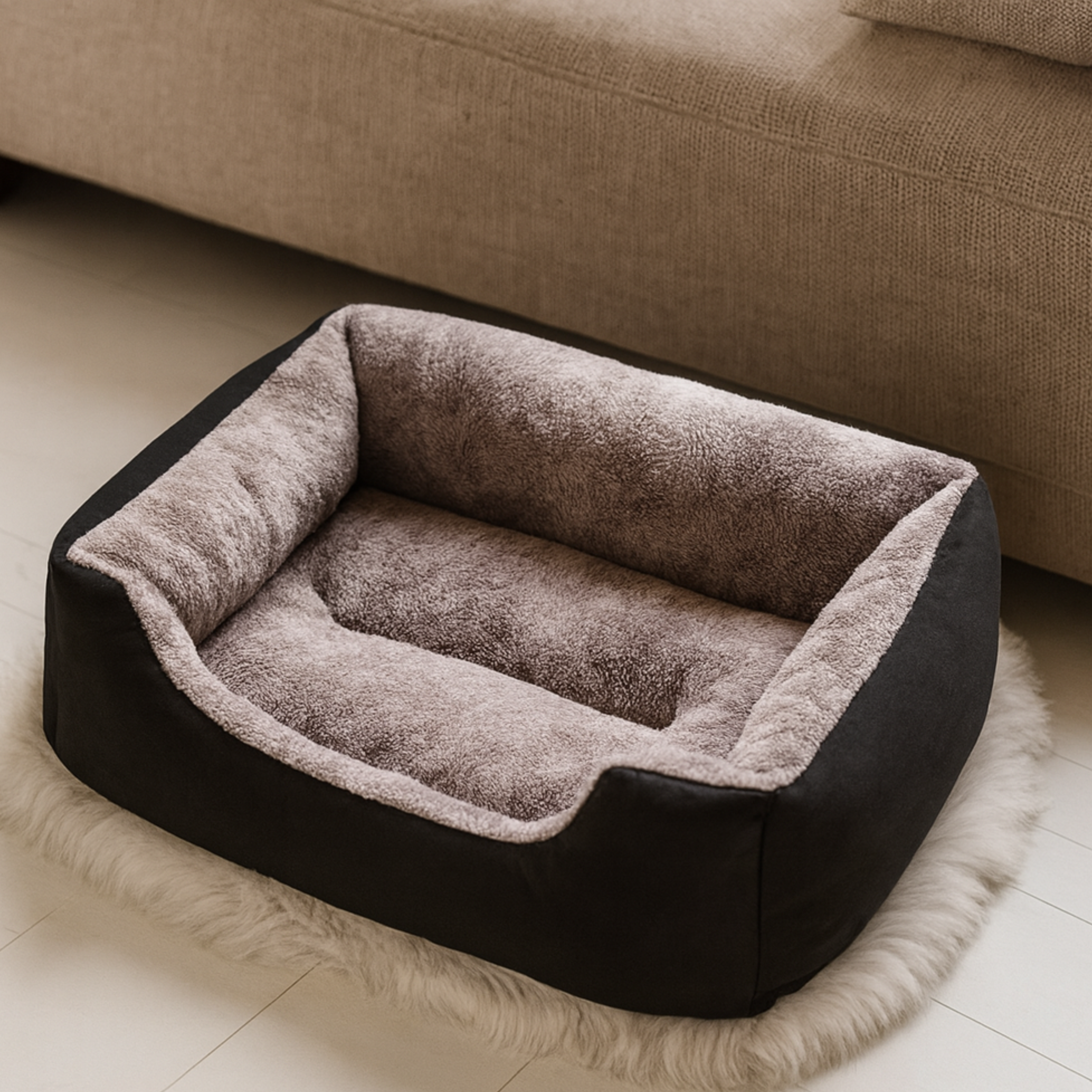 Lit pour Chats et Petits Chiens – Panier Confortable avec Coussin Doux, Accessoire Maison pour Animaux