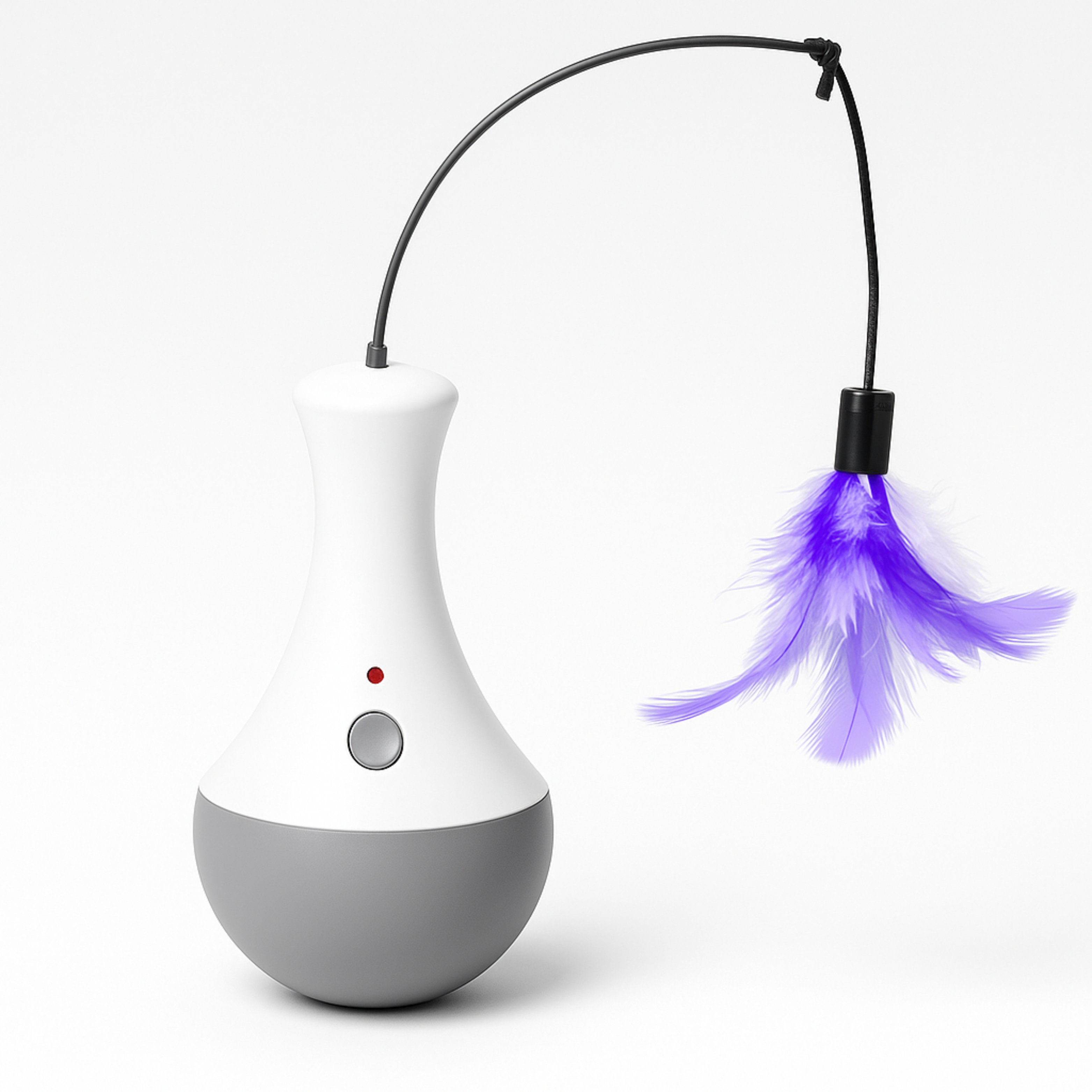 Jouet Interactif Automatique pour Chat – Rotation 360°, Plumes Amovibles, Moteur Silencieux